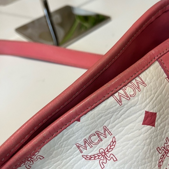 MCM WHITE VISETOS SHOPPING TOTE - Picture 10 of 16